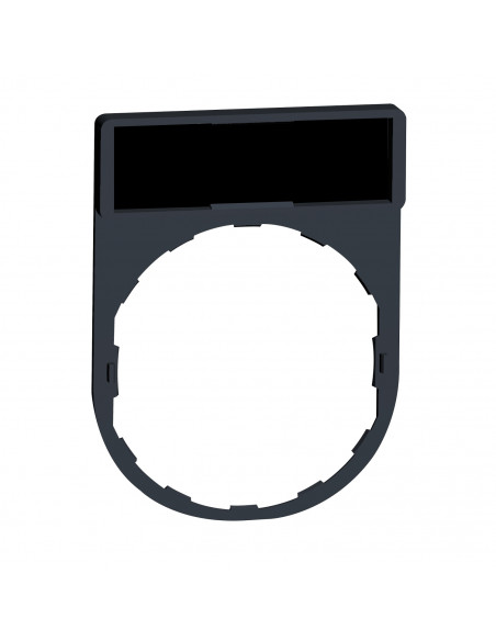 Harmony porte-étiquette plate 30x40 plastique noir avec étiq 8x27 vierge SCHNEIDER ZBY2101