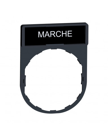 Harmony porte-étiquette 30x40 + étiquette 'MARCHE' 8x27 blanc/noir SCHNEIDER ZBY2103