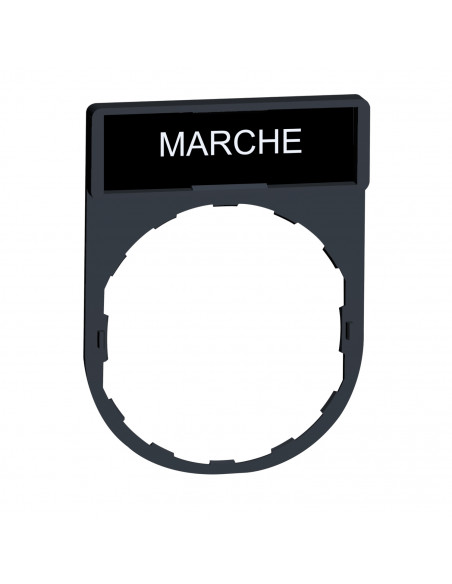 Harmony porte-étiquette 30x40 + étiquette 'MARCHE' 8x27 blanc/noir SCHNEIDER ZBY2103