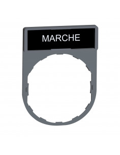 Harmony porte-étiquette plate 30x40 plastique gris avec étiq 8x27 MARCHE SCHNEIDER ZBY2103C0