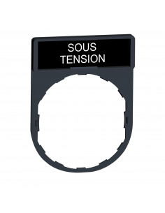 Harmony porte-étiquette 30x40 + étiquette 'SOUS TENSION' 8x27 blanc/noir SCHNEIDER ZBY2126