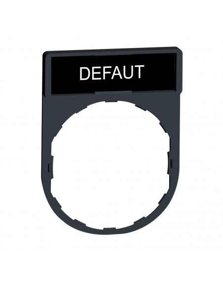Harmony porte-étiquette 30x40 + étiquette 'DEFAUT' 8x27 blanc/noir SCHNEIDER ZBY2134