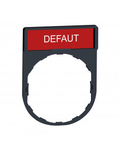 Harmony porte-étiquette 30x40 + étiquette 'DEFAUT' 8x27 blanc/rouge SCHNEIDER ZBY2135