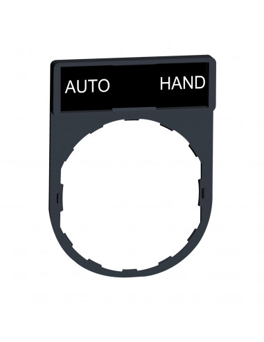 Harmony porte étiquette 30 x 40 mm standard diam. 22 avec étiquette AUTO-HAND SCHNEIDER ZBY2364
