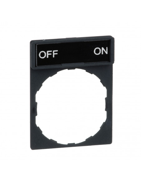 Harmony porte étiquette 30 x 40 mm standard diam. 22 avec étiquette OFF-ON SCHNEIDER ZBY2367