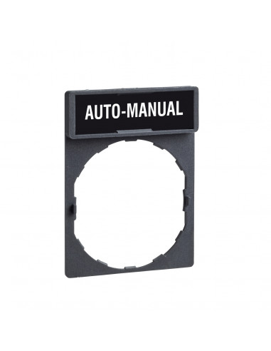 Harmony porte étiquette 30 x 40 mm standard diam. 22 avec étiquette AUTO-MANUAL SCHNEIDER ZBY2464