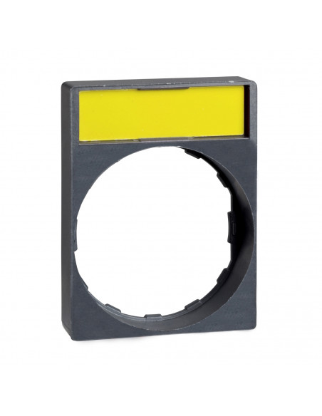 Harmony porte étiquette affleurant 30x40 + étiquette 8x27 fond noir-rouge SCHNEIDER ZBY2H101