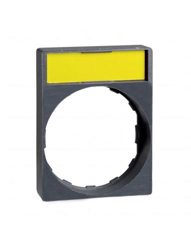Harmony porte étiquette affleurant 30x40 + étiquette 8x27 fond noir-rouge SCHNEIDER ZBY2H101