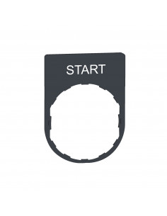 Harmony porte-étiquette plate 30x40 plastique noir avec étiq 8x27 START SCHNEIDER ZBYP2303