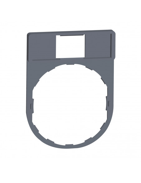 Harmony porte-étiquette plate 30x40 plastique gris pour étiquette 8x27 SCHNEIDER ZBZ32C0