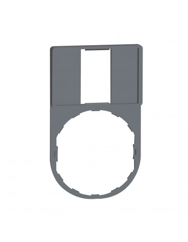 Harmony porte étiquette plate 40x50 plastique gris pour étiquette 18x27 SCHNEIDER ZBZ33C0