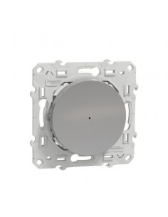 Wiser Odace variateur poussoir 2 fils zigbee alu SCHNEIDER S530522W