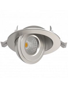 SPOT RT2012 ALU BROSSÉ 8W 690Lm CCT 2700K/3000K/4000K Orientable 90° Rotatif 360°LEO SOLUM S0170790D