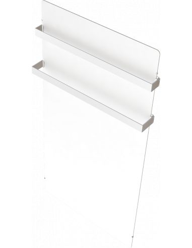 Sèche-serviettes rayonnnant SLIM 2.0 S-SERVIETTES 800W BLANC QUARTZ 100X50CM VALDEROMA 17800TL
