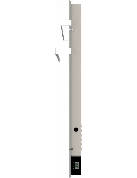 Radiateur à inertie WIFI 800W VERTICAL 50X100CM BLANC QUARTZ + BARRE INOXYDABLE 51CM VALDEROMA BZ08BLW