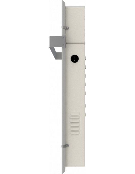 Radiateur à inertie WIFI 800W CARRE 50X50CM BLANC QUARTZ + BARRE INOXYDABLE 51CM VALDEROMA BZ08BSW