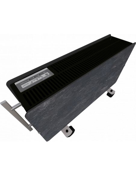 Radiateur d'appoint OPTIMUS 1600W NATURA NOIR 50X25CM VALDEROMA DN1600O