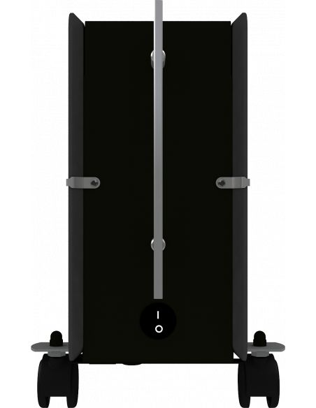 Radiateur d'appoint OPTIMUS 1600W NATURA NOIR 50X25CM VALDEROMA DN1600O