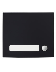 Façade 1 BP finition noire satinée pour module d'appel GTSW GF1PB AIPHONE 200431