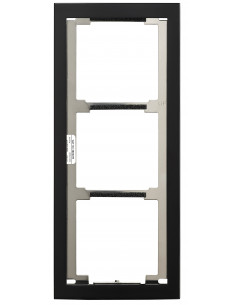 Façade finition noire satinée cadre 3 modules GF3FB AIPHONE 200441