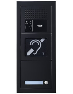 Platine audio modulaire, 1 appel, finition noir, BM & emplacement Vigik GTBAH1PB AIPHONE 200470
