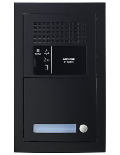 Platine audio modulaire, 1 appel, finition noir, avec emplacement Vigik GTBAH1PSBMB AIPHONE 200471