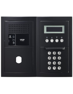 Platine audio modulaire, défilement, finition noir, avec emplacement Vigik GTBAHSBMB AIPHONE 200469