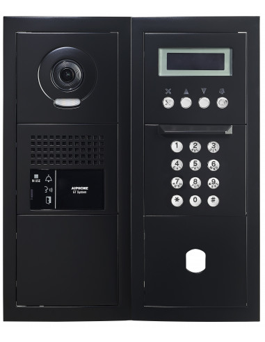Platine vidéo modulaire, défilement, finition noir, emplacement Vigik GTBVHSBMB AIPHONE 200465