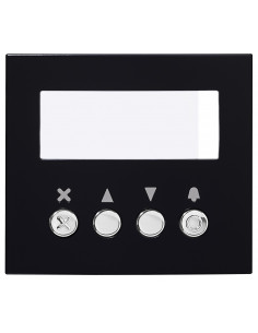 Façade finition noire satinée pour module défilement des noms GTNSB GTNSPLB AIPHONE 200436