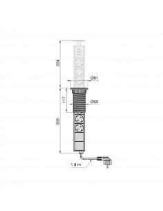 Multiconnecteur élevable Vertikal EMUCA 5014425 2