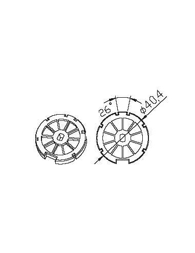 Kit adaptateur rond 43 renforcé CAME 001YK3103