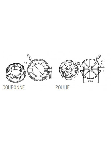 Adaptateur ogive 85 x 1,2mm CAME 001YK5111
