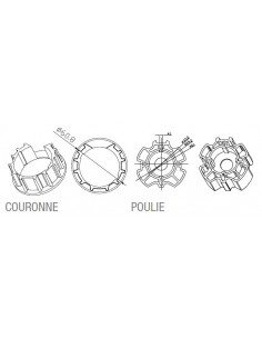 Adaptateur rond Z.F. 64x1mm obturateur CAME 001YK5112S