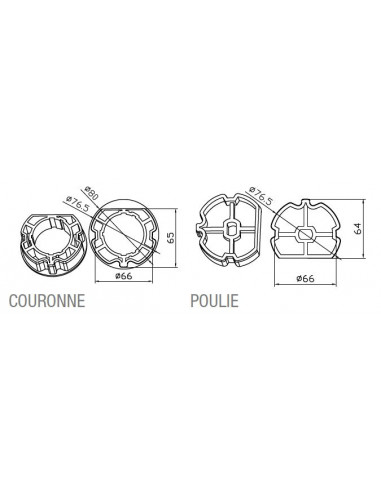 Adaptateur rond Z.F. 80 x 1mm CAME 001YK5123