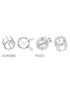 Ogive deprat 53x0,6mm volet roulant CAME 001YK5134S