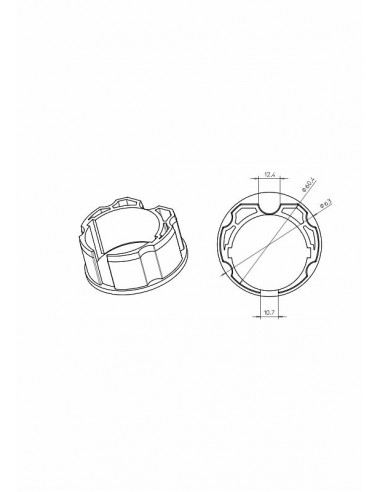 Adaptateur ogive inclinée 63mm CAME 001YK5137