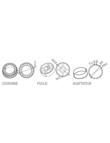 Adaptateur rond 98 x 1,5mm CAME 001YK6109