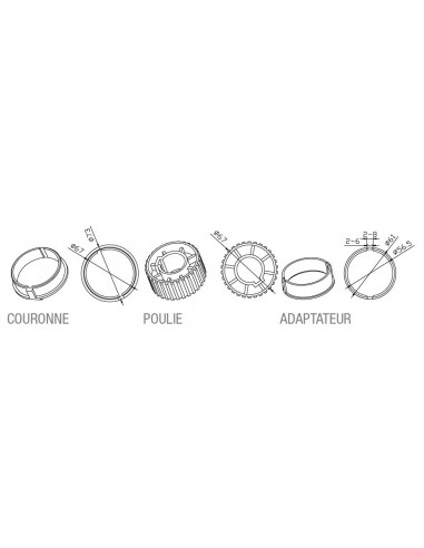 Adaptateur rond 70 x 1,2mm CAME 001YK6113