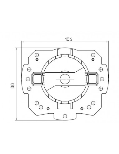 Support rapide MO5 pour flanc ZF max. 20Nm CAME 001YM0113