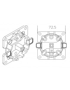 Support rapide MO5 avec cheville Q10 max. 30Nm CAME 001YM0114