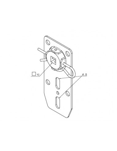 Support réglable avec douille pour Q10 CAME 001YM0140