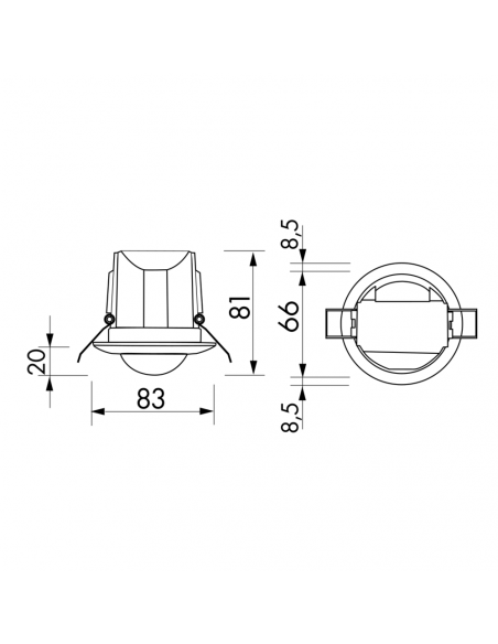 PD3N-1C-FP DÉTECTEUR DE MOUVEMENT 360° 1 CANAL FAUX PLAFOND TÉLÉCOMMANDABLE 921966 LUXOMAT 92196