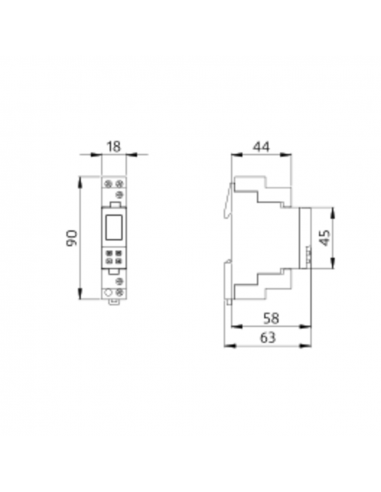 TS-DW1 HORLOGE MODULAIRE DIGITALE HEBDOMADAIRE 926565 CHRONOLUX 92656