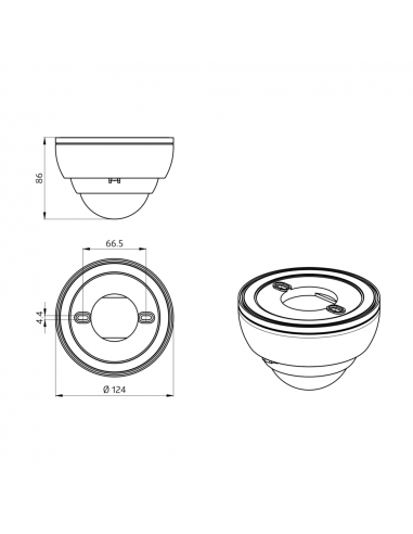PD4-M-HCL2-AP DÉTECTEUR DE PRÉSENCE BIDIRECTIONNEL 934850 LUXOMAT 93485