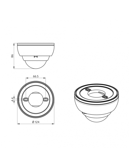 PD4-M-HCL2-AP DÉTECTEUR DE PRÉSENCE BIDIRECTIONNEL 934850 LUXOMAT 93485