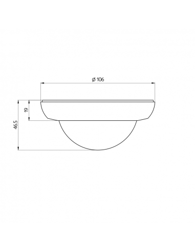 LENTILLE PD4N DE COULEUR NOIR MAT RAL9005 937332 LUXOMATNET 93733