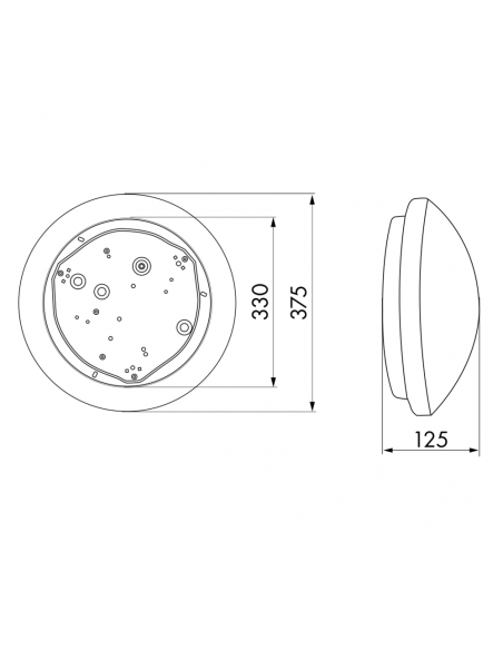 HF-L11-AC-2XE27 HUBLOT HF IP23 ACRYLIQUE 2X CULOT E27 944477 LUXOMATIC 94447