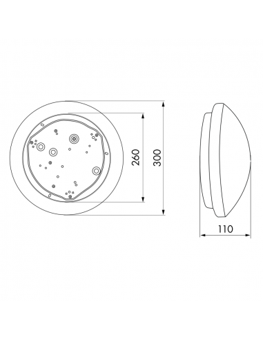 L7-PC-E27 HUBLOT IP23 POLYCARBONATE CULOT E27 944514 LUXOMATIC 94451