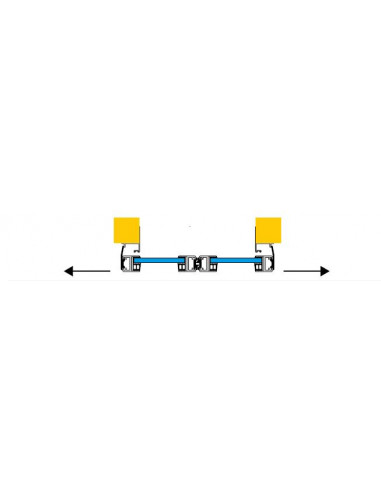 S30 Vantaux 1m+1m L1560-H2490 mm CAME 818XA-0062