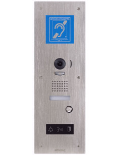 Platine vidéo inox encastrée synthèse vocale pictos & boucle magnétique moniteur maître JP4MED. AIPHONE JPDVFLBM 130338